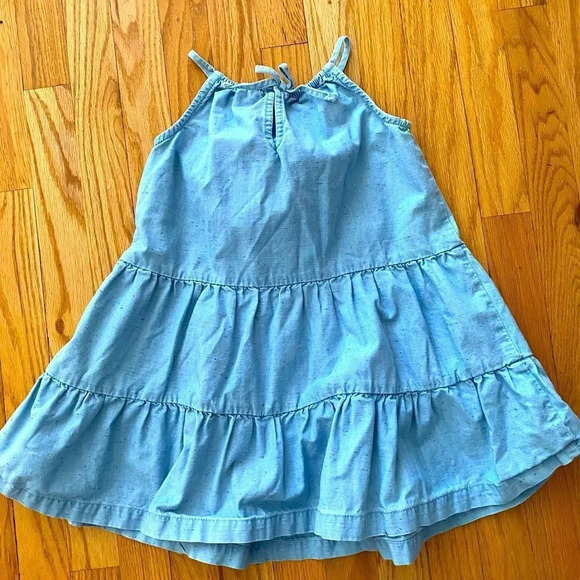 Hanna Anderson chambray twirl dress size 110cm or size 5T - Picture 1 of 3